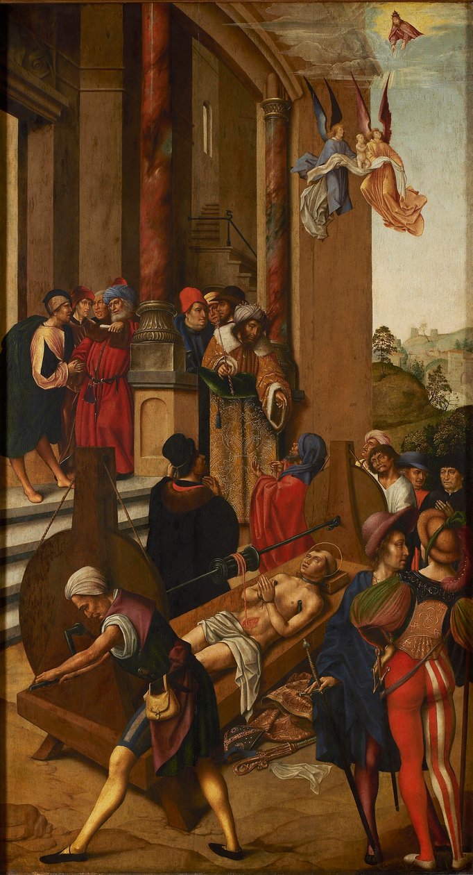 Sankt Erasmuss martyrskap, 1500. av Unbekannt