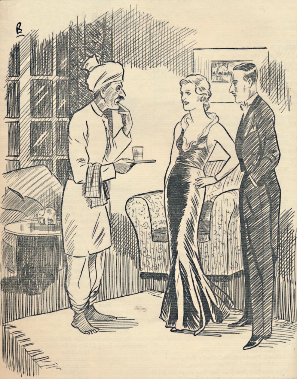The Memsahib sänder sin nyförvärvade Hindustani..., 1936. av Unbekannt