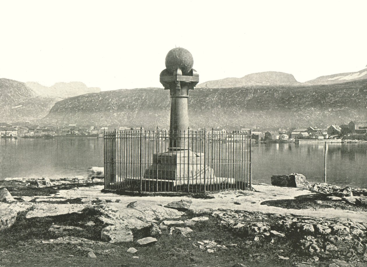 Meridiankolonnen, Hammerfest, Norge, 1895. av Unbekannt