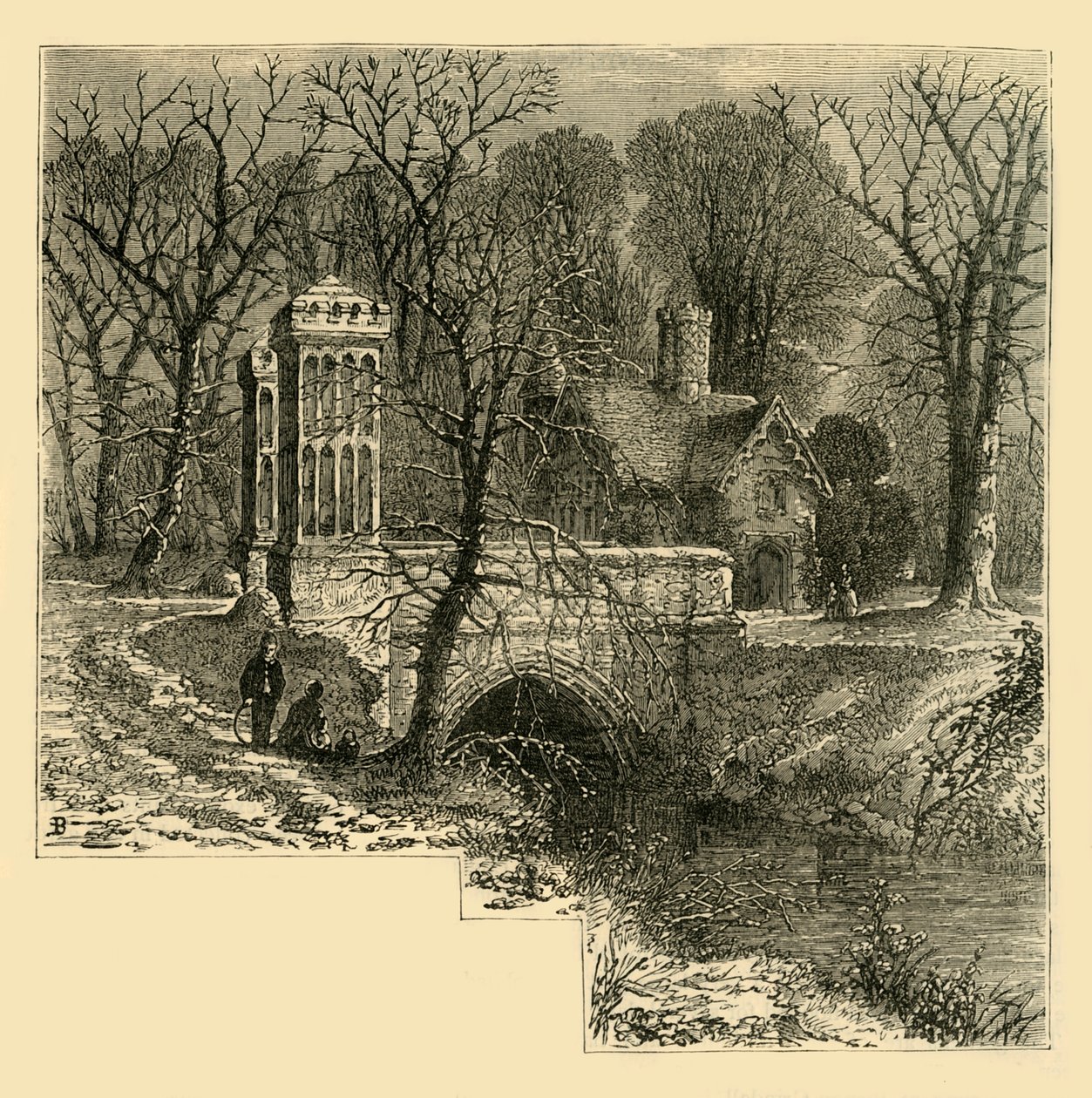 The Moat, Fulham Palace, c1878. av Unbekannt