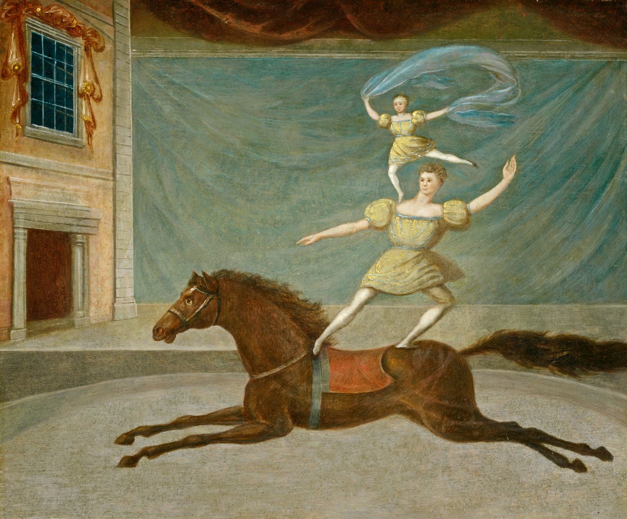 The Mounted Acrobats, 1825 eller senare. av Unbekannt