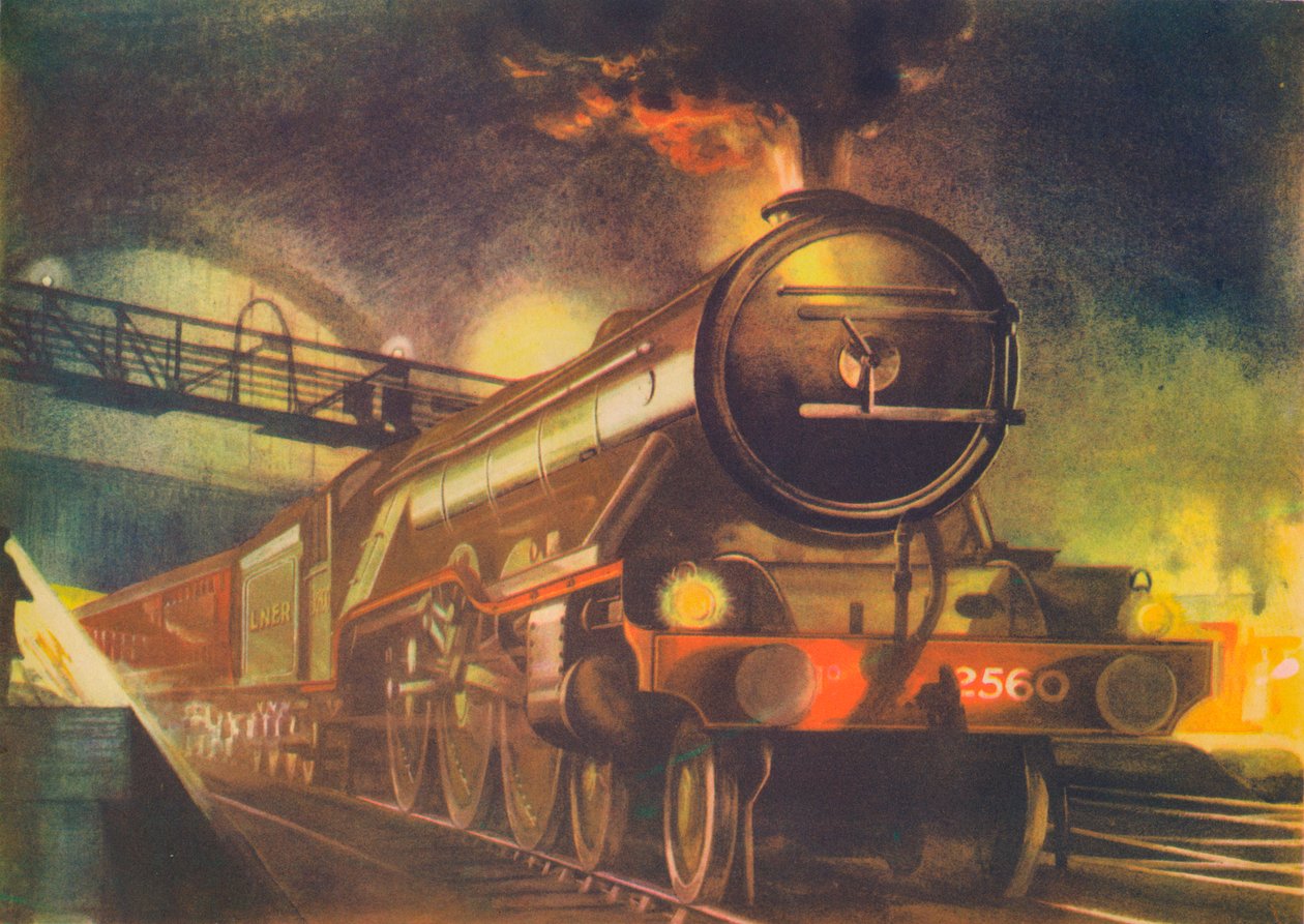 The Night Scotsman, L.N.E.R., lämnar Kings Cross, 1940 av Unbekannt