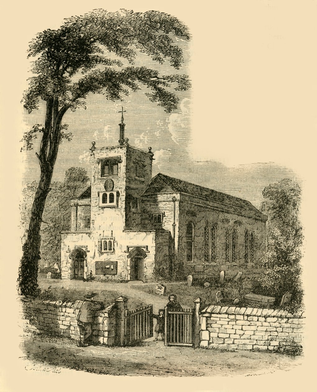 The Old Chapel, Highgate, 1830, c1876. av Unbekannt