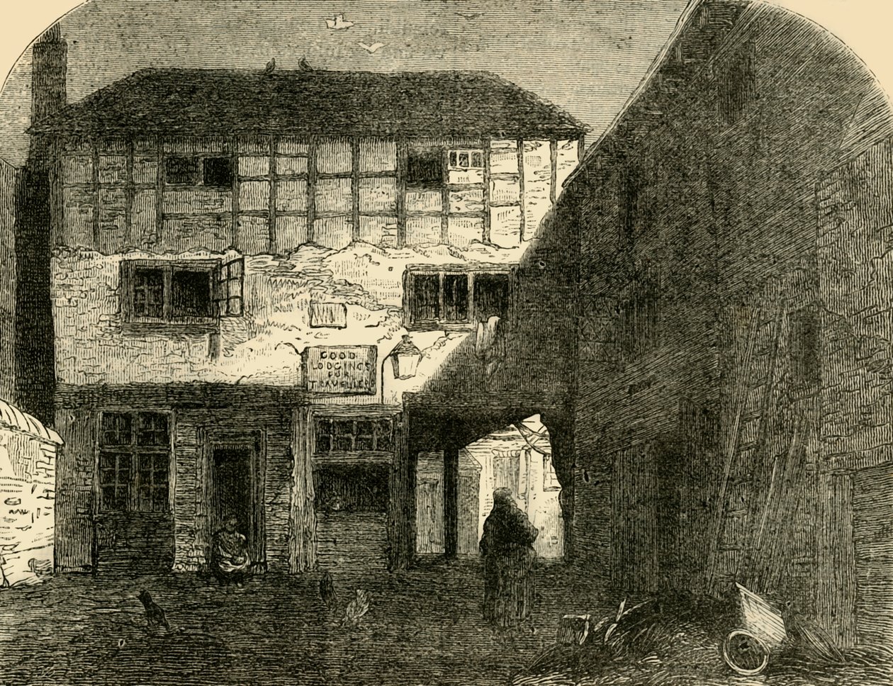 Det gamla röda lejonet, framifrån, c1872. av Unbekannt