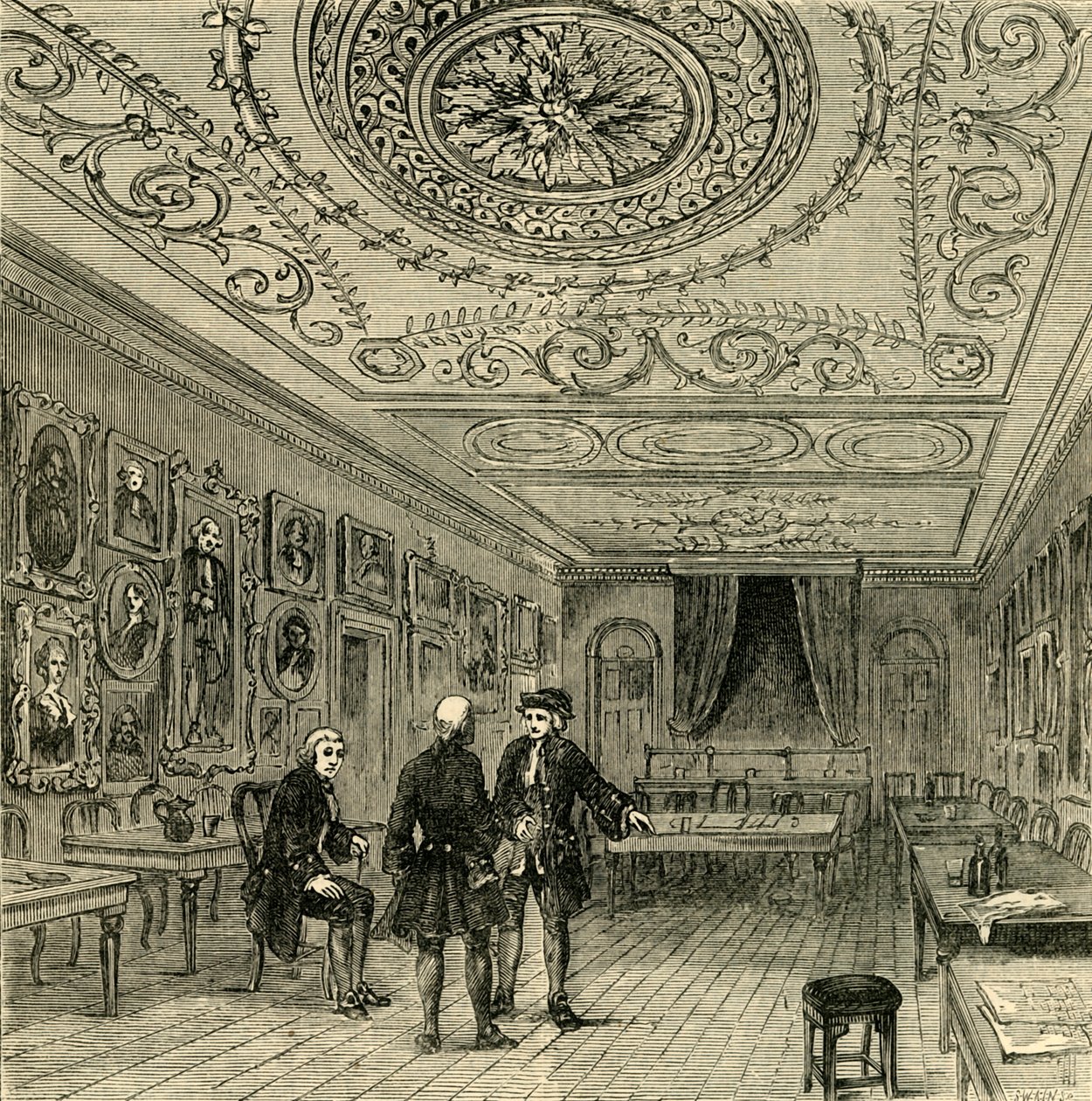 Det gamla rummet i Evanss., 1881. av Unbekannt