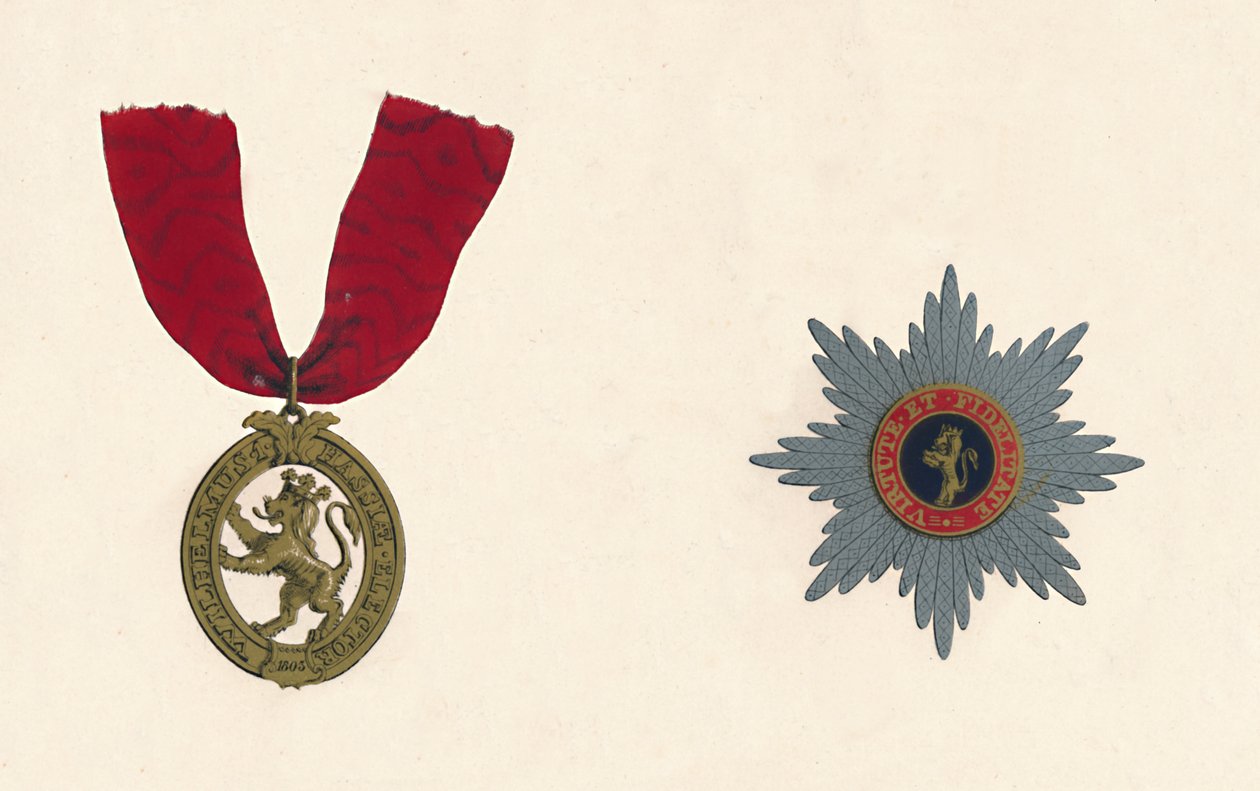 The Order of the Lion DOr, c1800-talet av Unbekannt