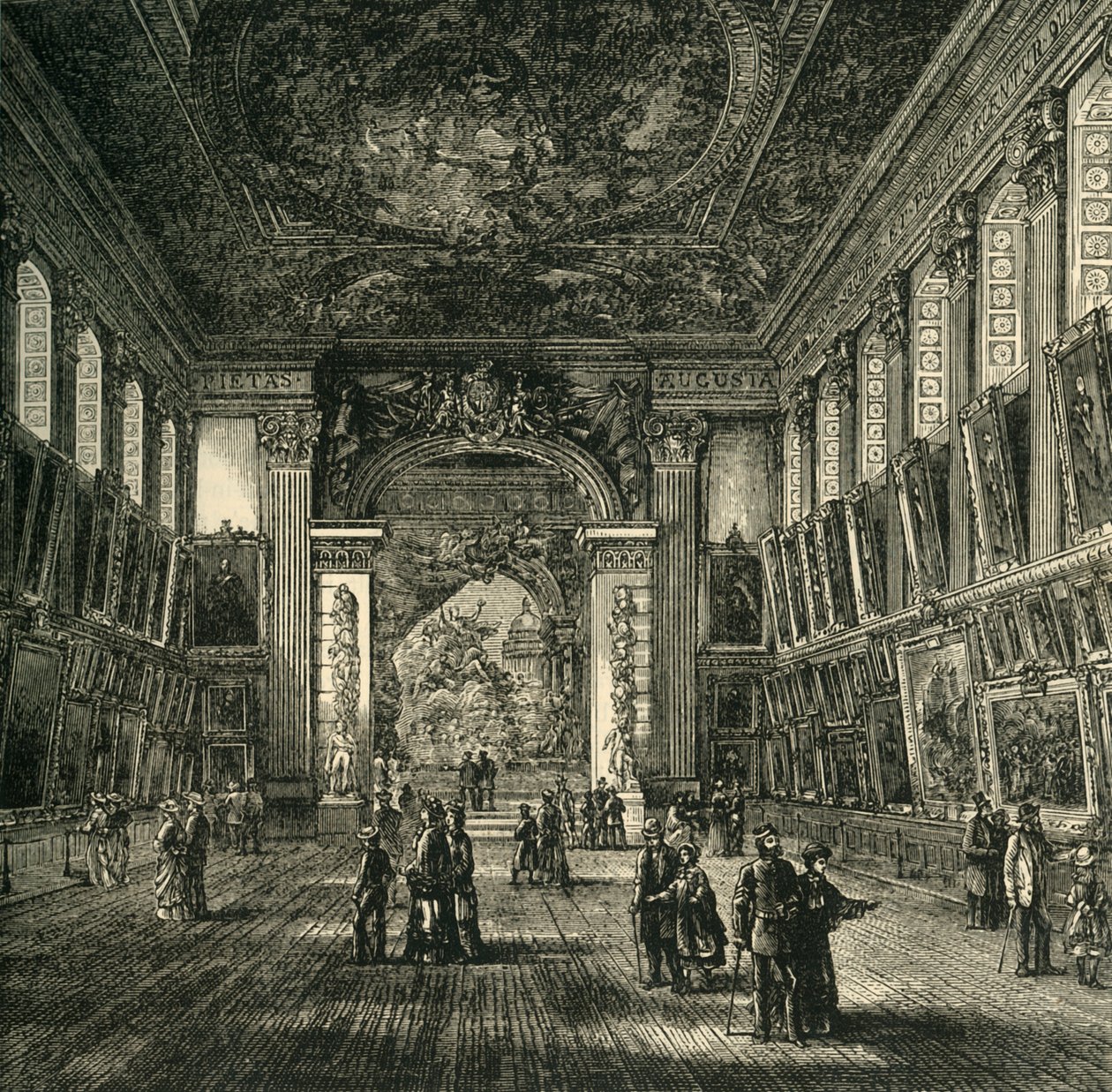 The Painted Hall, Greenwich Hospital, c1878. av Unbekannt