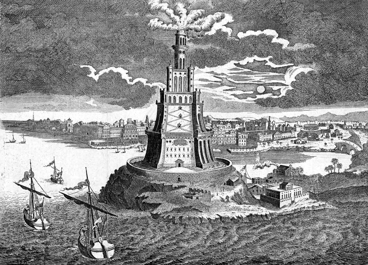 Pharos av Alexandria, 1700-talet av Unbekannt