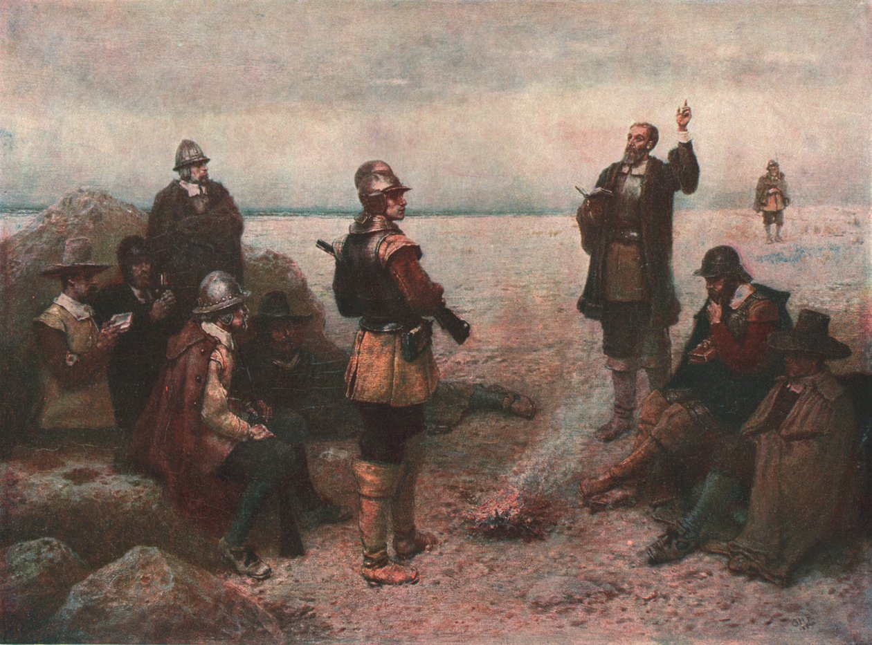 Pilgrimsfäderna, c1869, c1902. av Unbekannt
