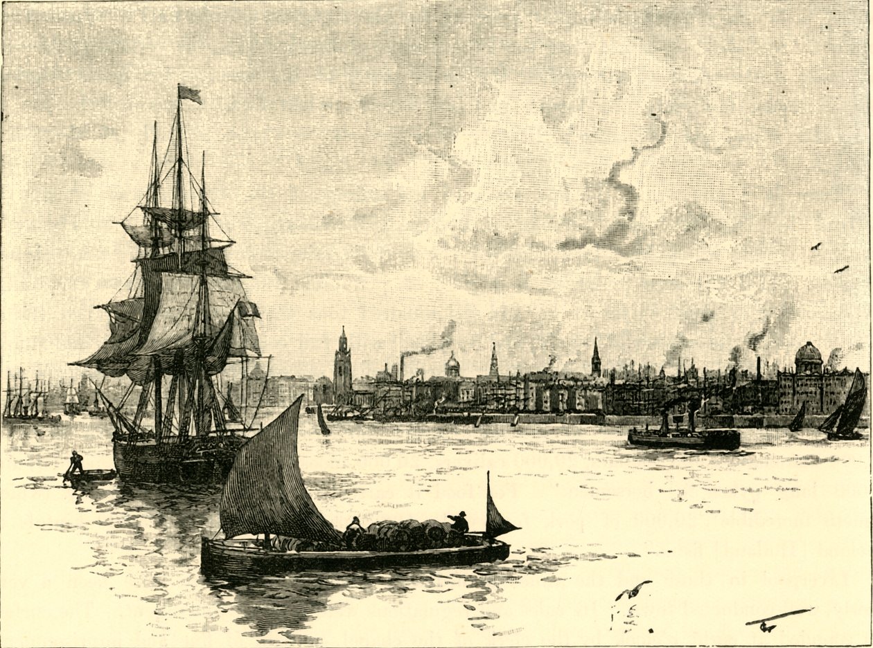 Liverpools hamn, 1898. av Unbekannt