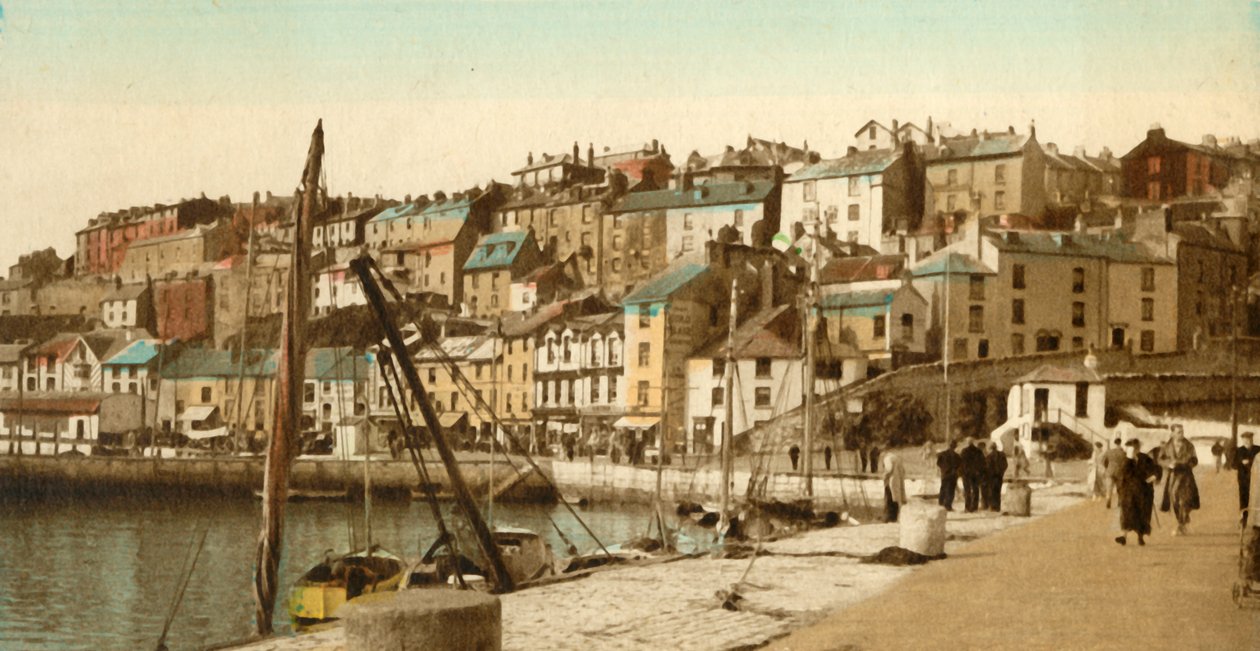 The Quayside, Brixham, 1940-talet. av Unbekannt