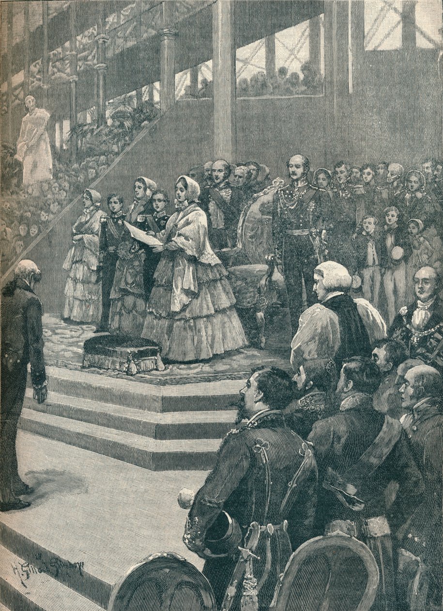 Drottningen öppnar Crystal Palace, 1906 av Unbekannt