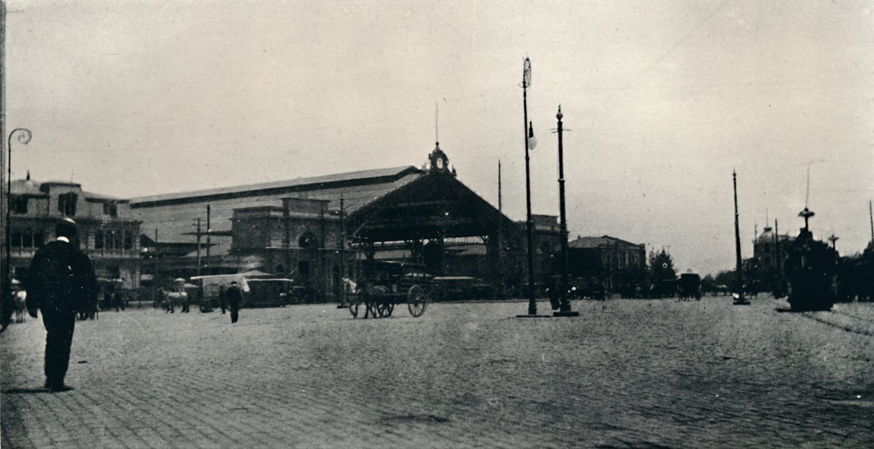 Järnvägsstationen, Santiago, 1911 av Unbekannt