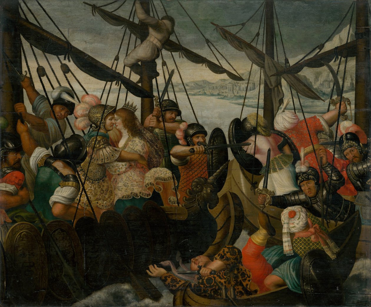 The Rape of Helen, ca. 1550. av Unbekannt