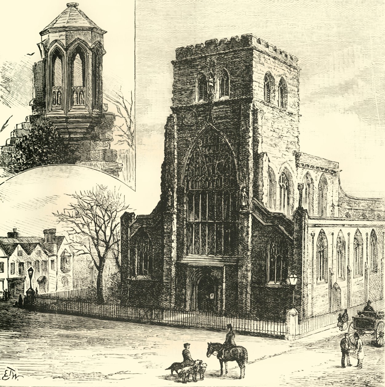 Matsal Predikstolen. Abbey Church, 1898. av Unbekannt