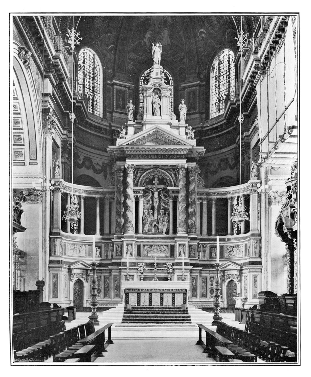 Reredos i St Pauls Cathedral, 1901 av Unbekannt