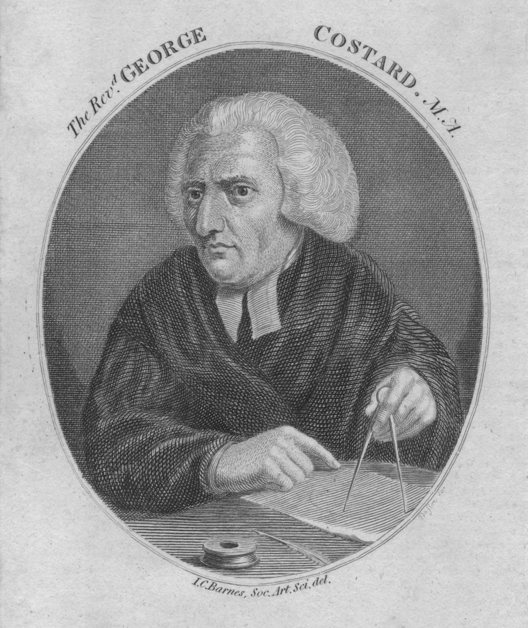 Revd. George Costard. M.A., 1805. av Unbekannt