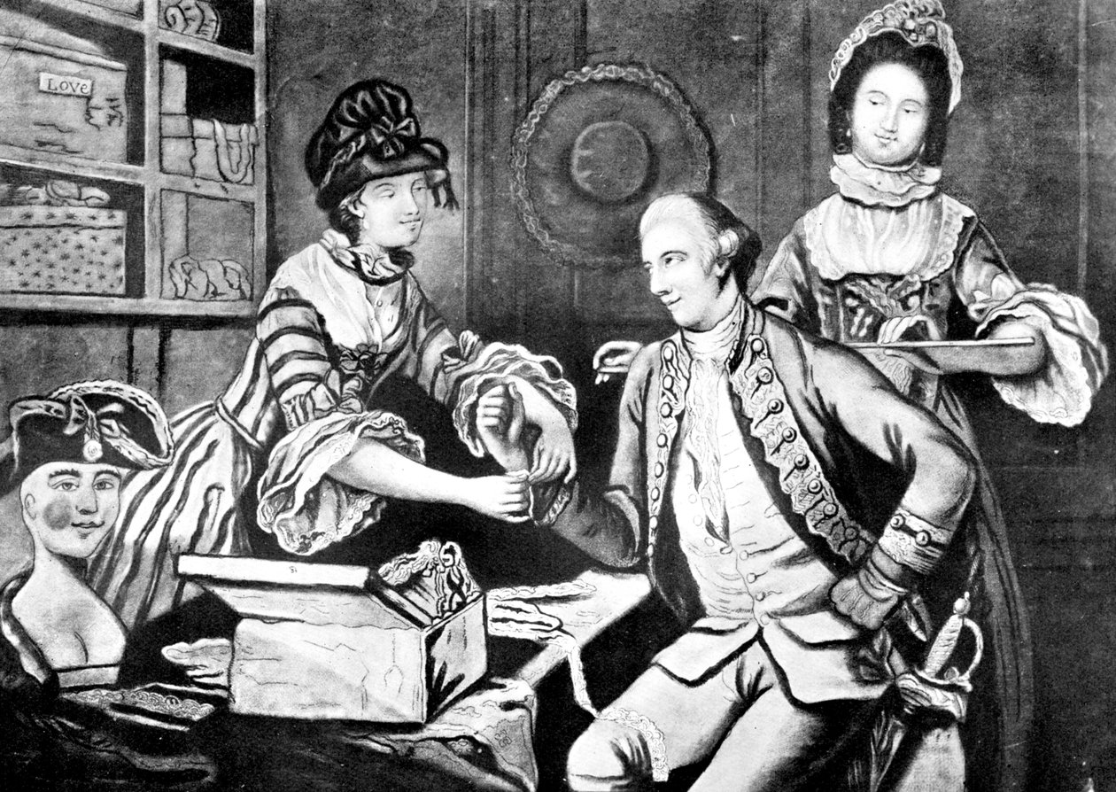 The Rival Milliners, 1770 av Unbekannt