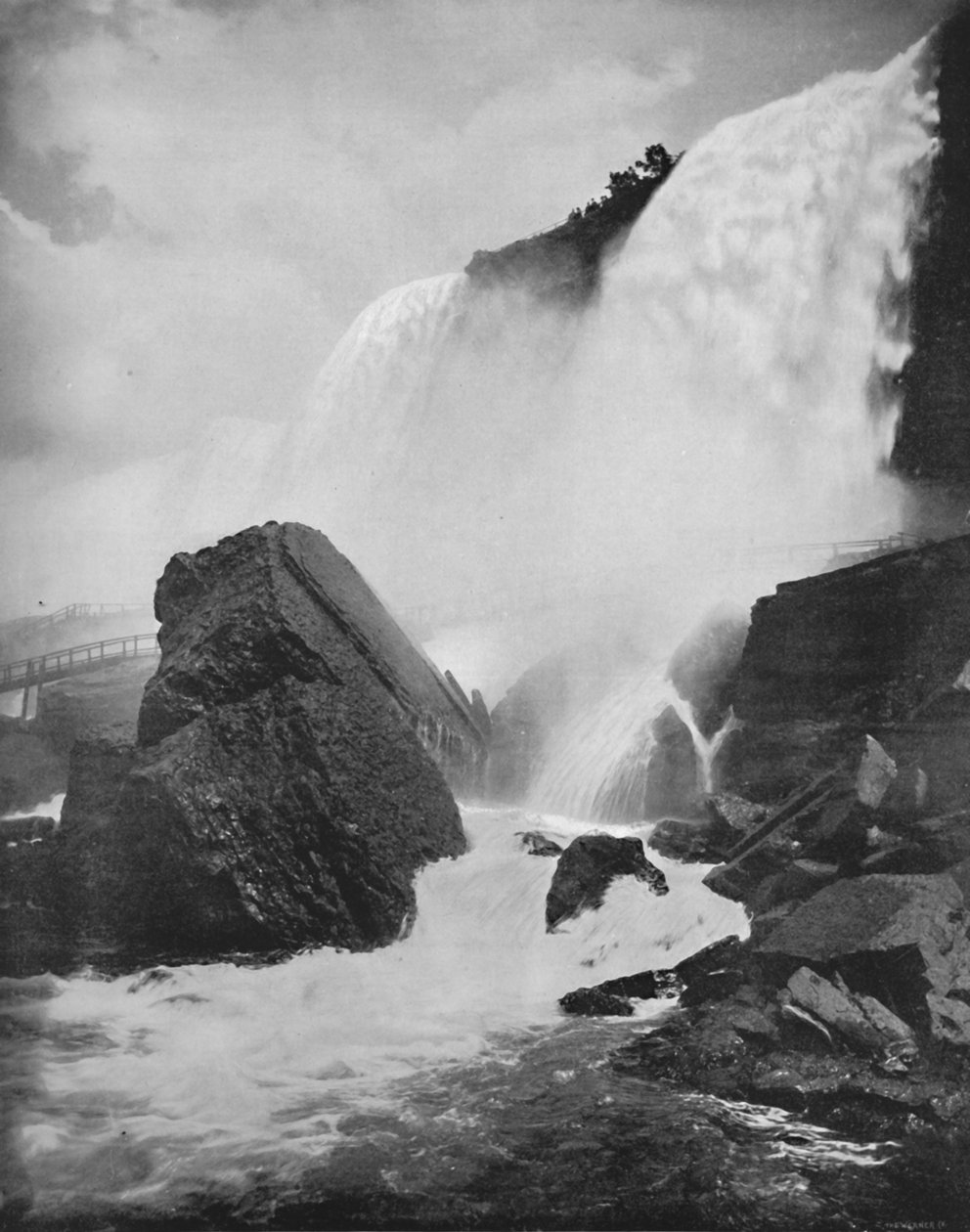 The Rocks Beneath the American Fall, 1800-talet av Unbekannt