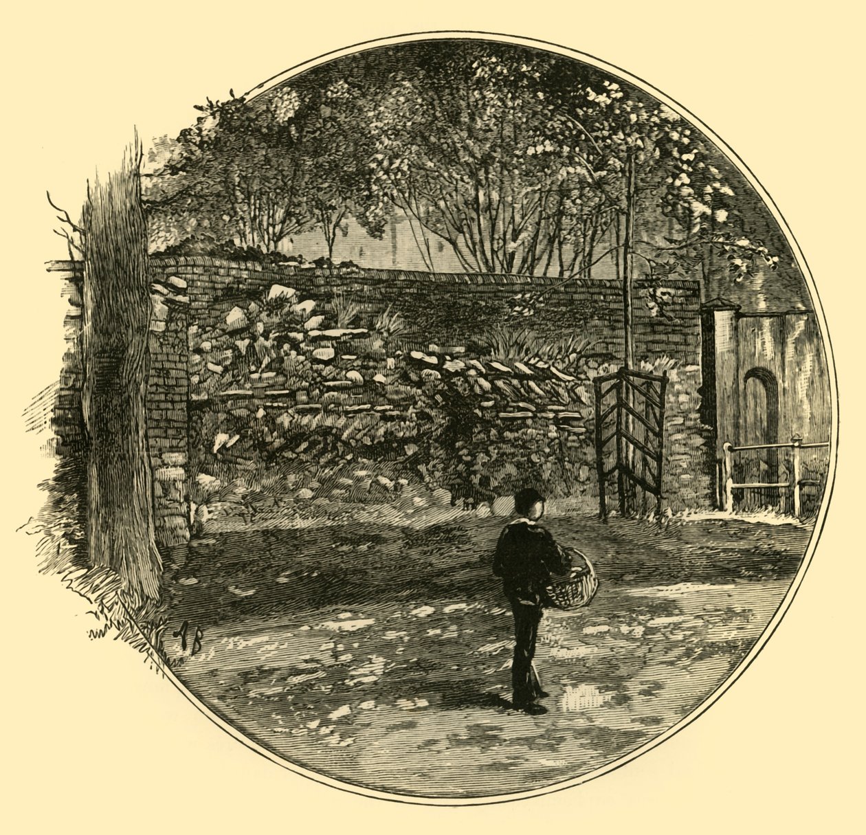 Den romerska muren i Dorchester, 1898. av Unbekannt