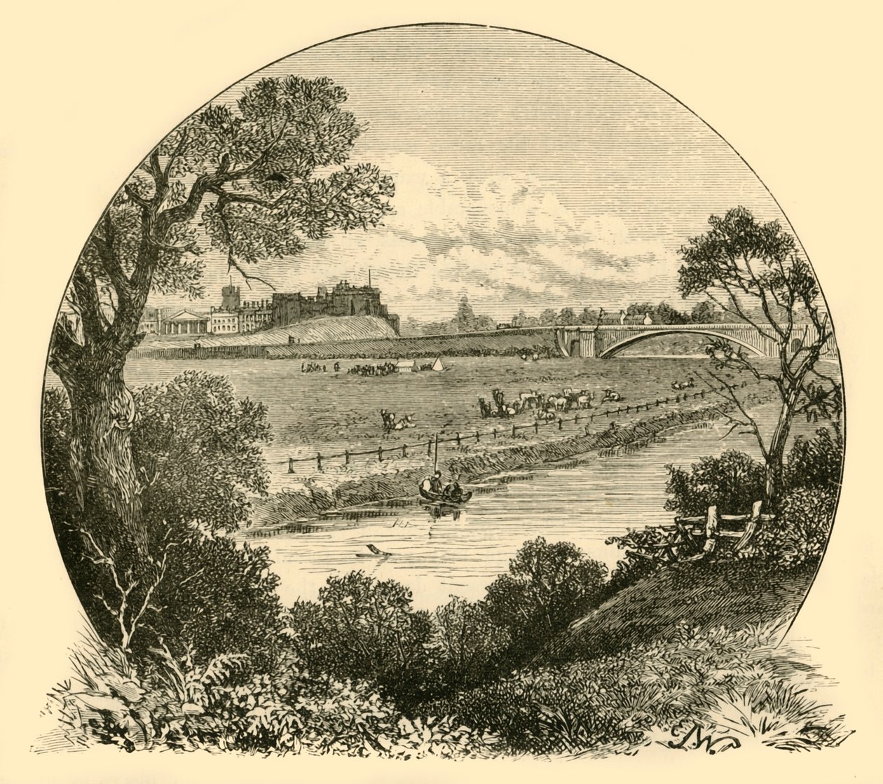 Rooeye, från järnvägsbron, 1898. av Unbekannt