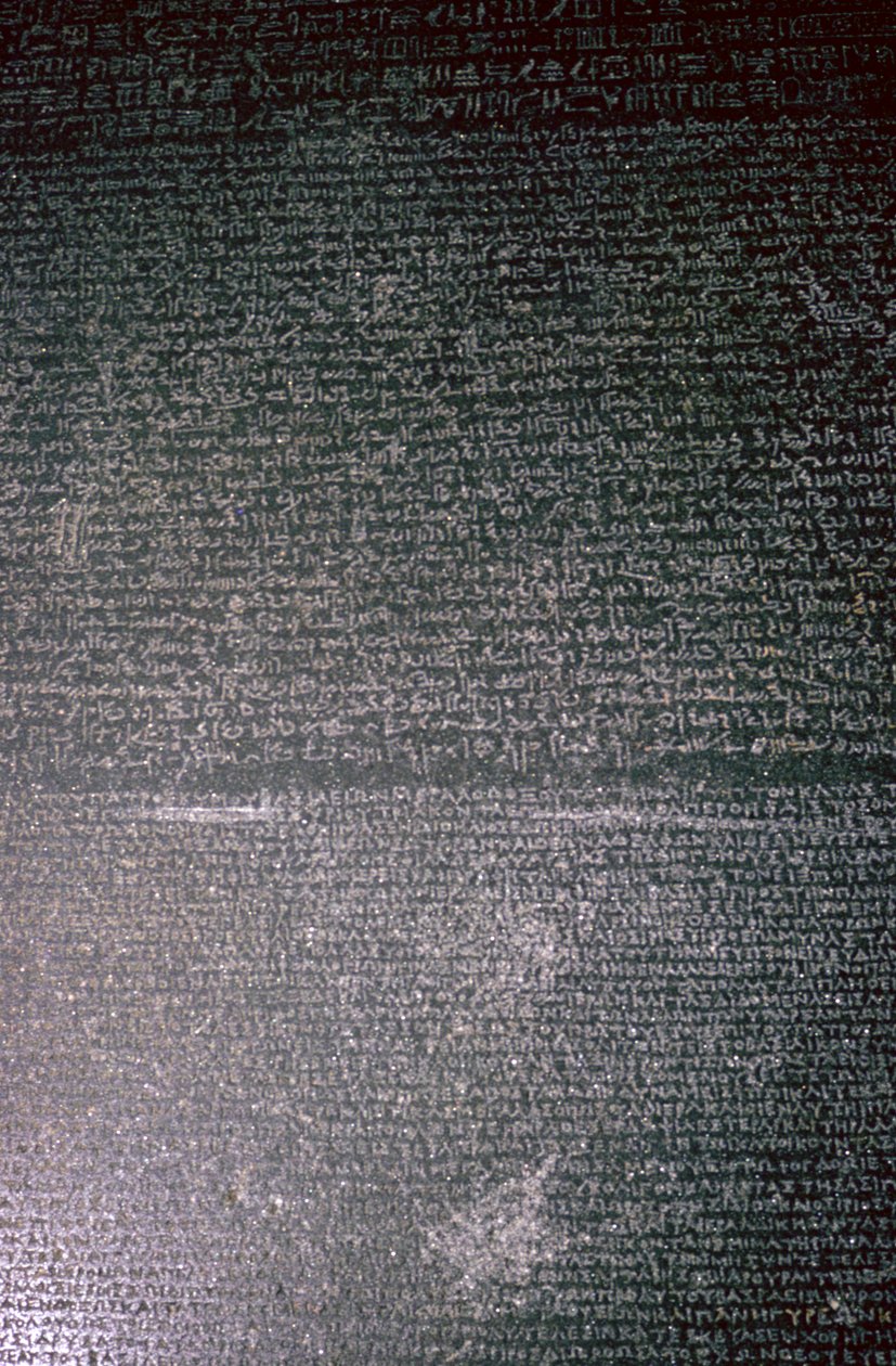 Rosettastenen, egyptisk, ptolemaisk period, 196 f.Kr av Unbekannt