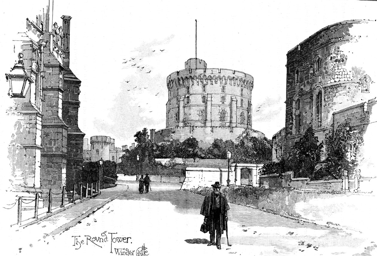 The Round Tower, Windsor Castle, Berkshire, 1900 av Unbekannt