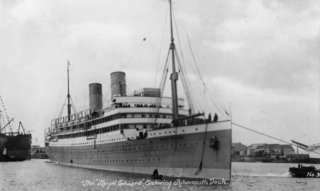 Royal Edward går in i Avonmouth docka, 1900-talet av Unbekannt