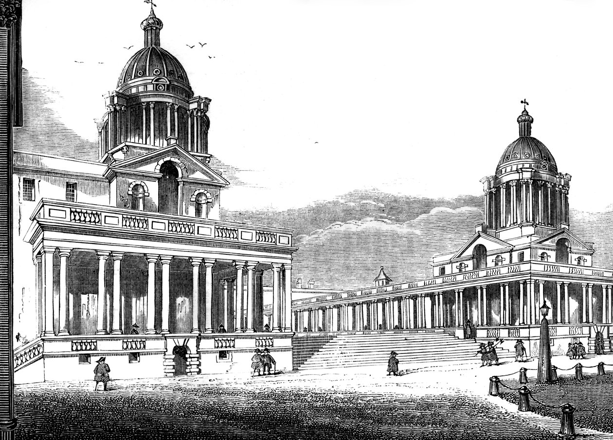 The Royal Hospital, Greenwich, London, 1800-talet av Unbekannt