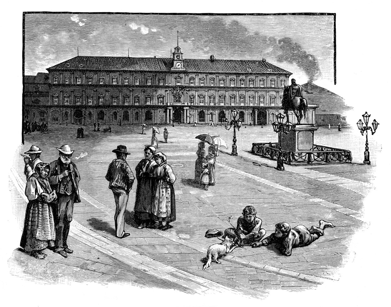 Kungliga palatset, Neapel, Italien, c1888 av Unbekannt