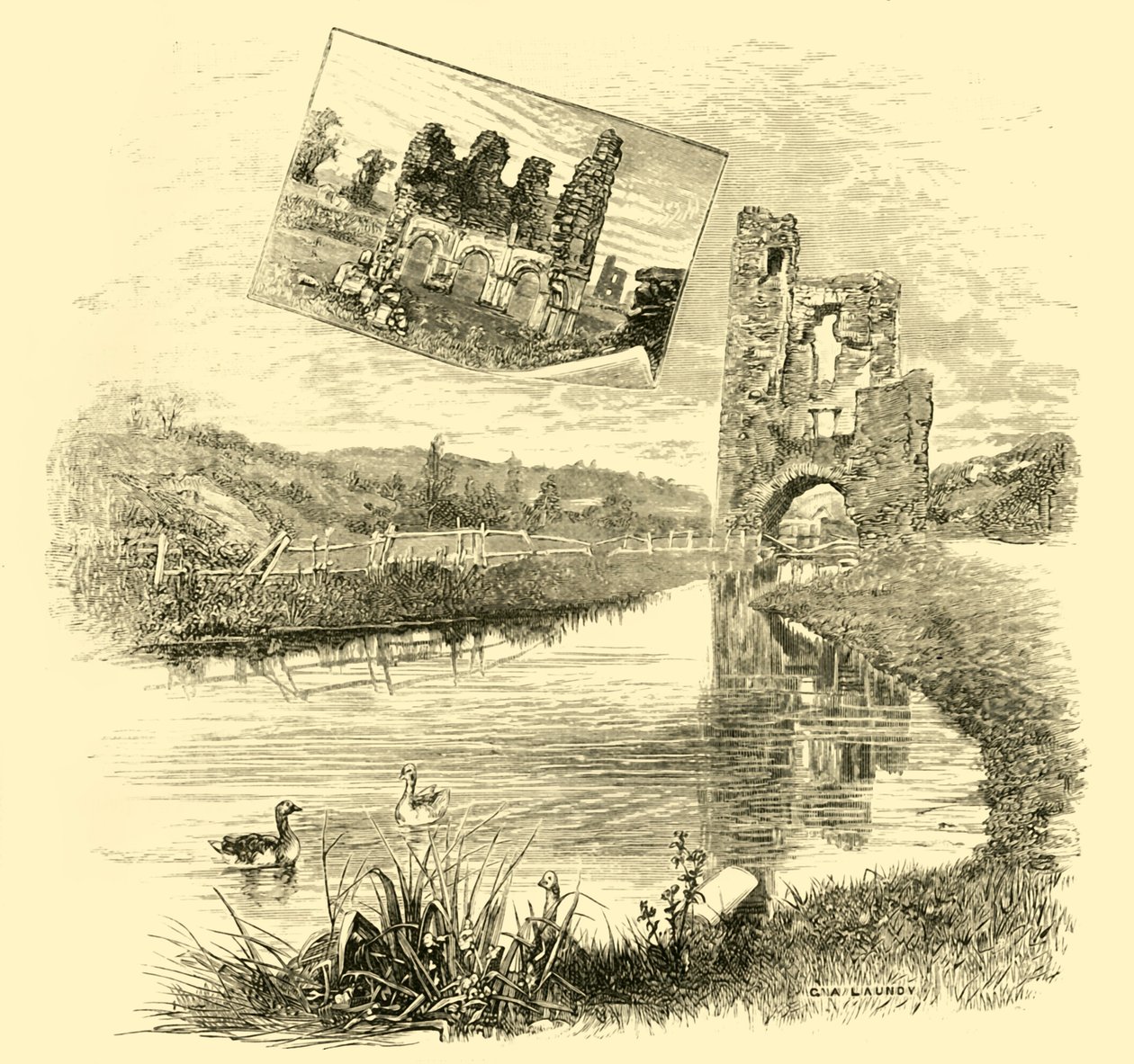 Ruinerna av Mellifont Abbey, 1898. av Unbekannt
