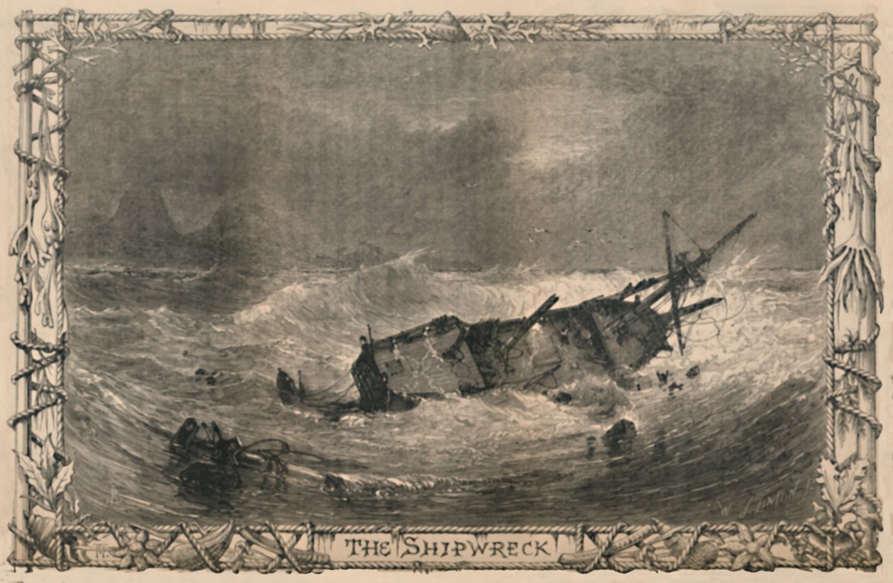 Skeppsbrottet, c1870 av Unbekannt
