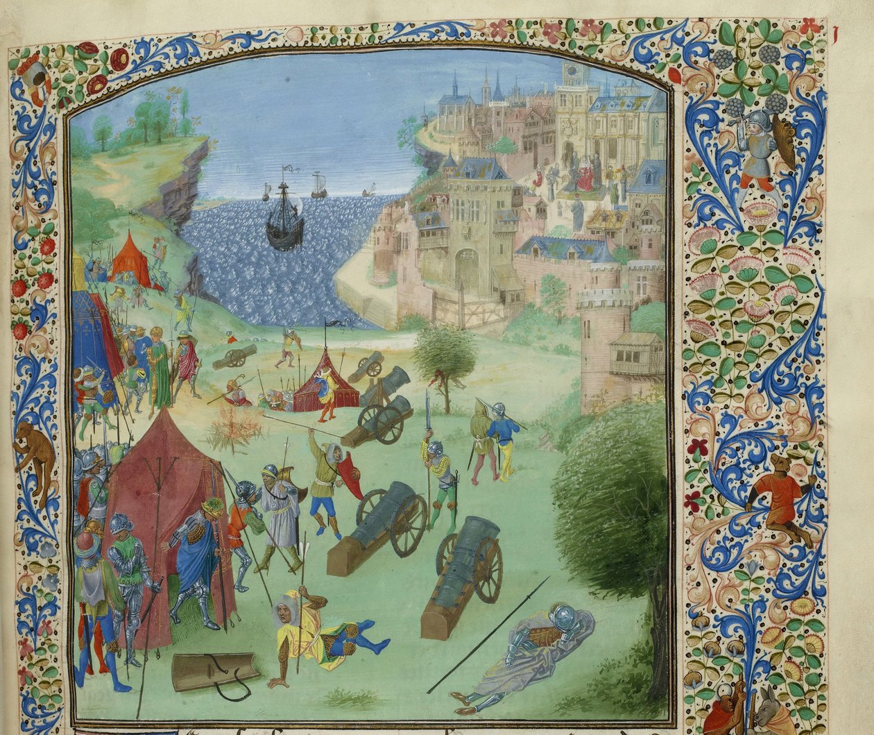 Belägringen av Lissabon, 1384, ca 1470-1475. av Unbekannt