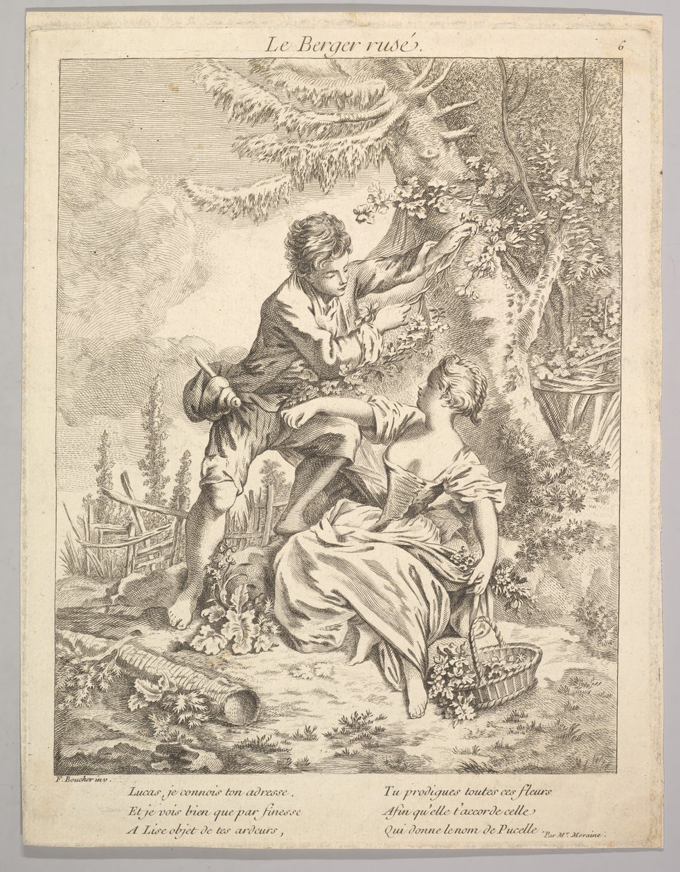 The Sly Shepherd, 1700-talet. av Unbekannt