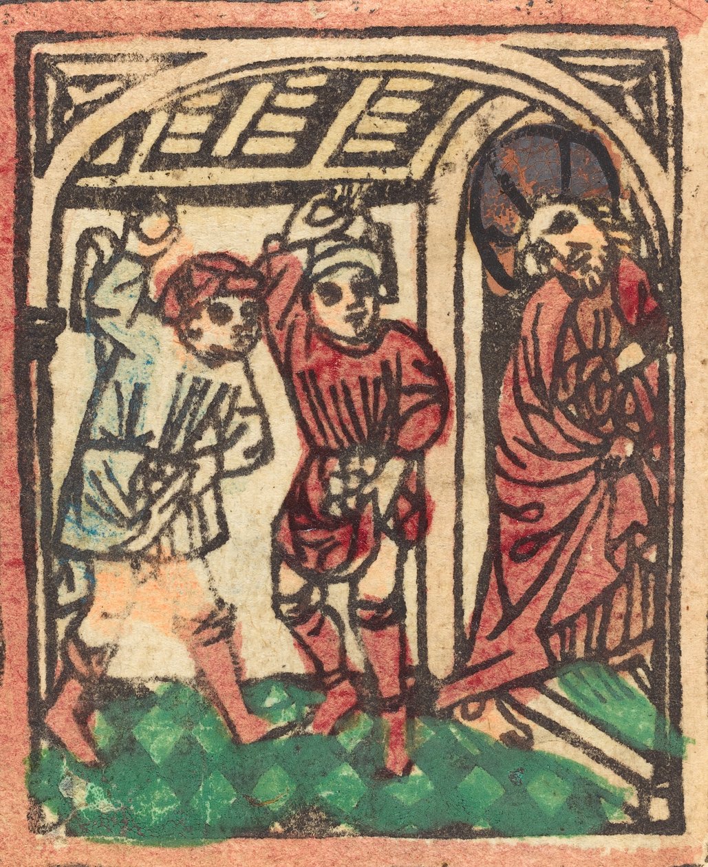 Kristi stening, ca. 14401450. av Unbekannt