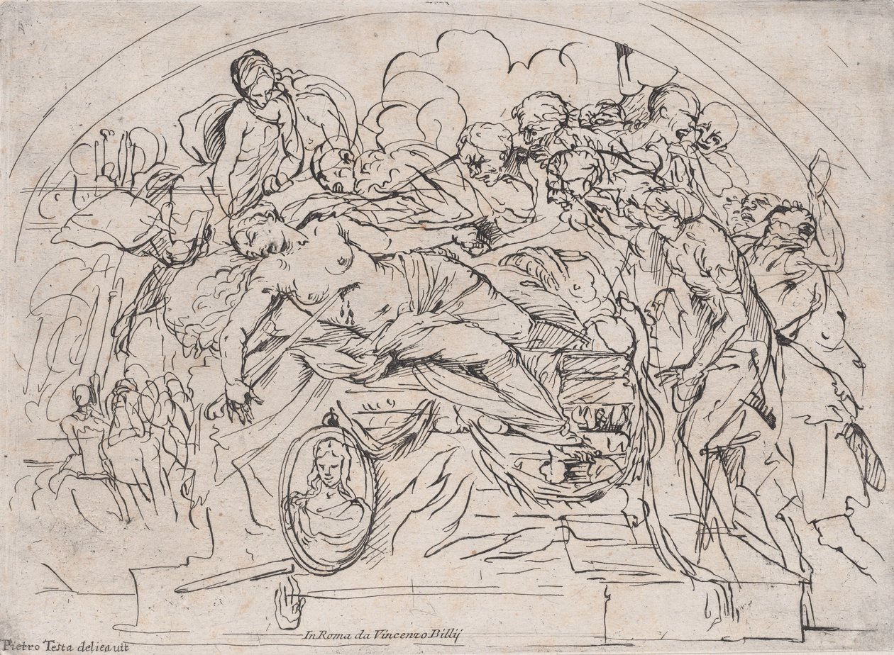 Didos självmord, 1650-1700. av Unbekannt