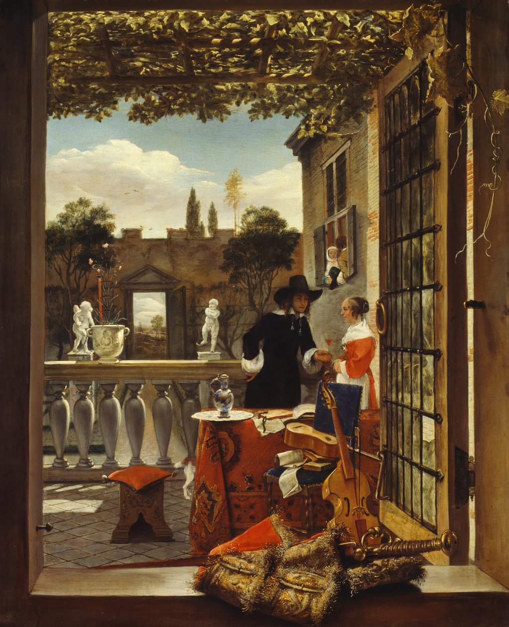 Terrassen, ca. 1660. av Unbekannt