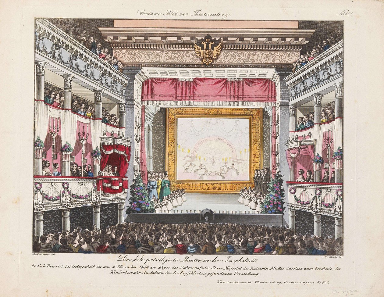Teatern in der Josefstadt, 1844. av Unbekannt