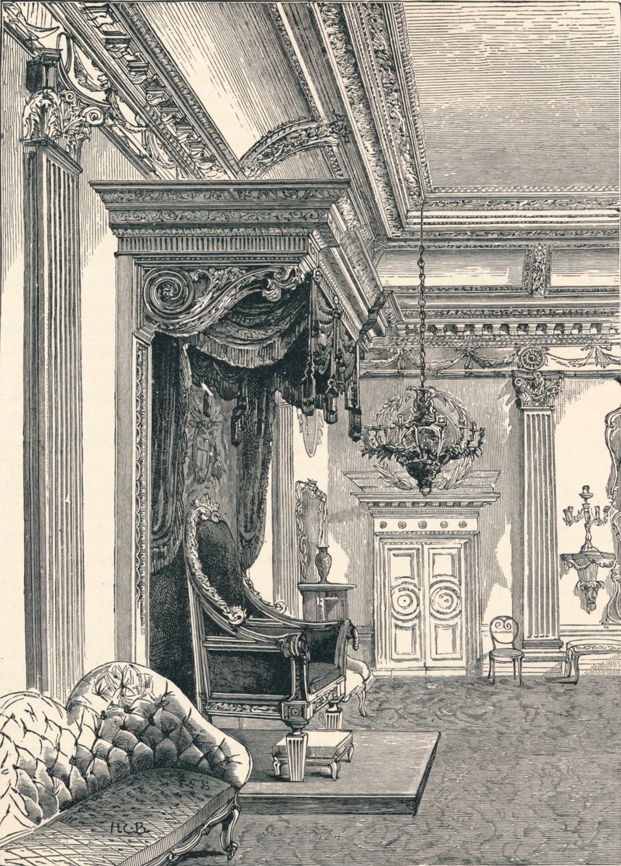The Throne Room Dublin Castle, 1896 av Unbekannt