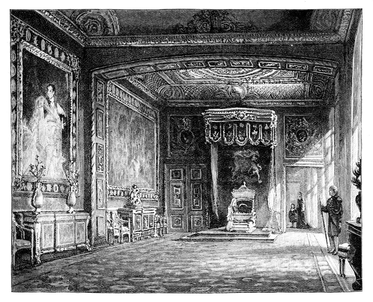 Throne Room, Windsor Castle, c1888 av Unbekannt