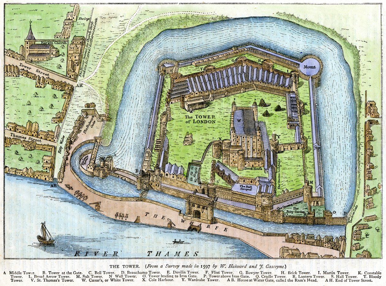 The Tower, London, 1800-talet av Unbekannt