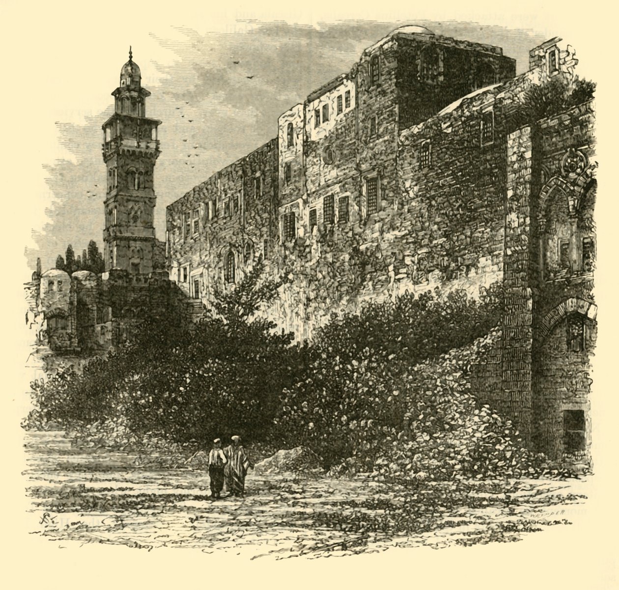 Antonia-tornet, Jerusalem, 1890. av Unbekannt
