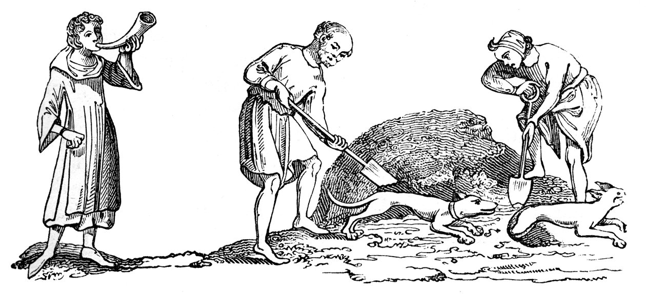 The Unearthing of a Fox, 1300-talet, 1833 av Unbekannt