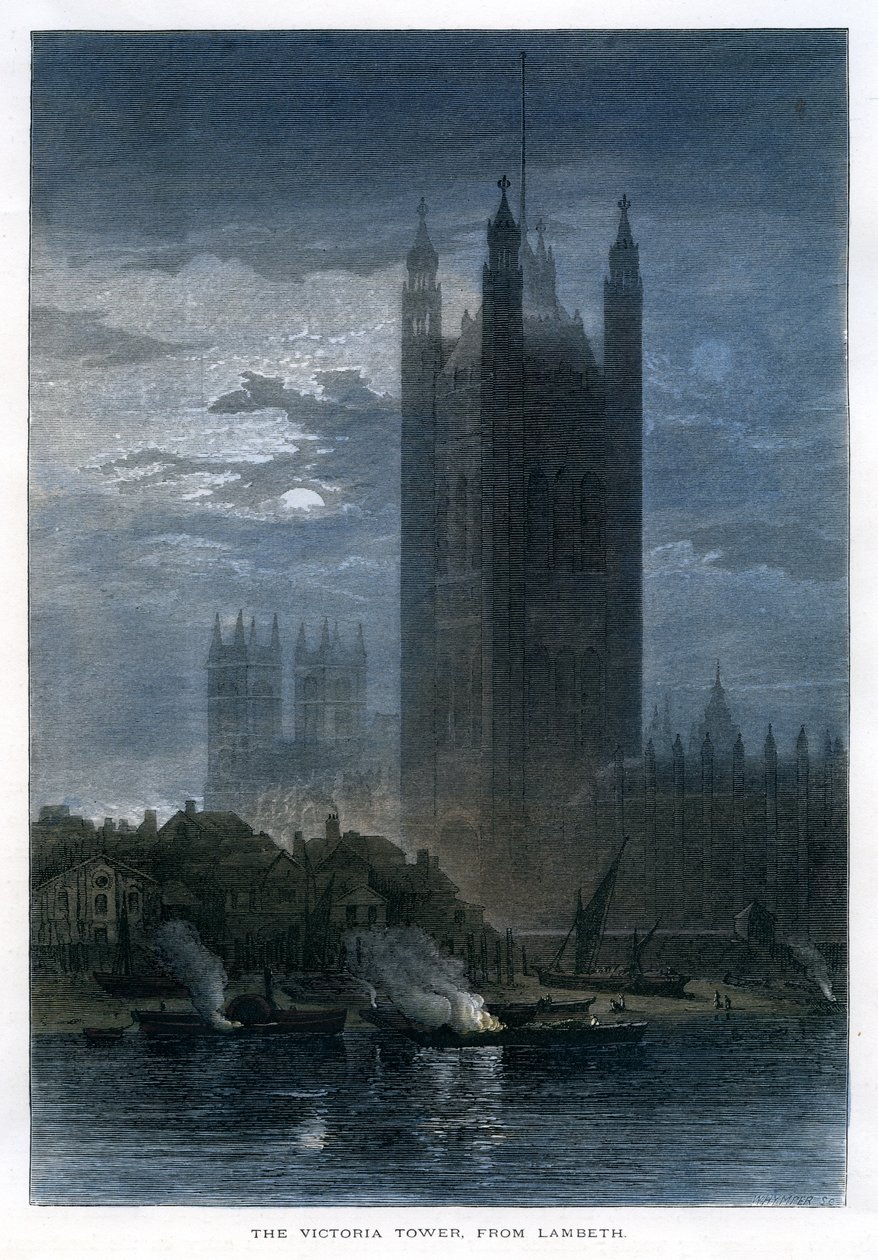 Victoria Tower, från Lambeth av Unbekannt