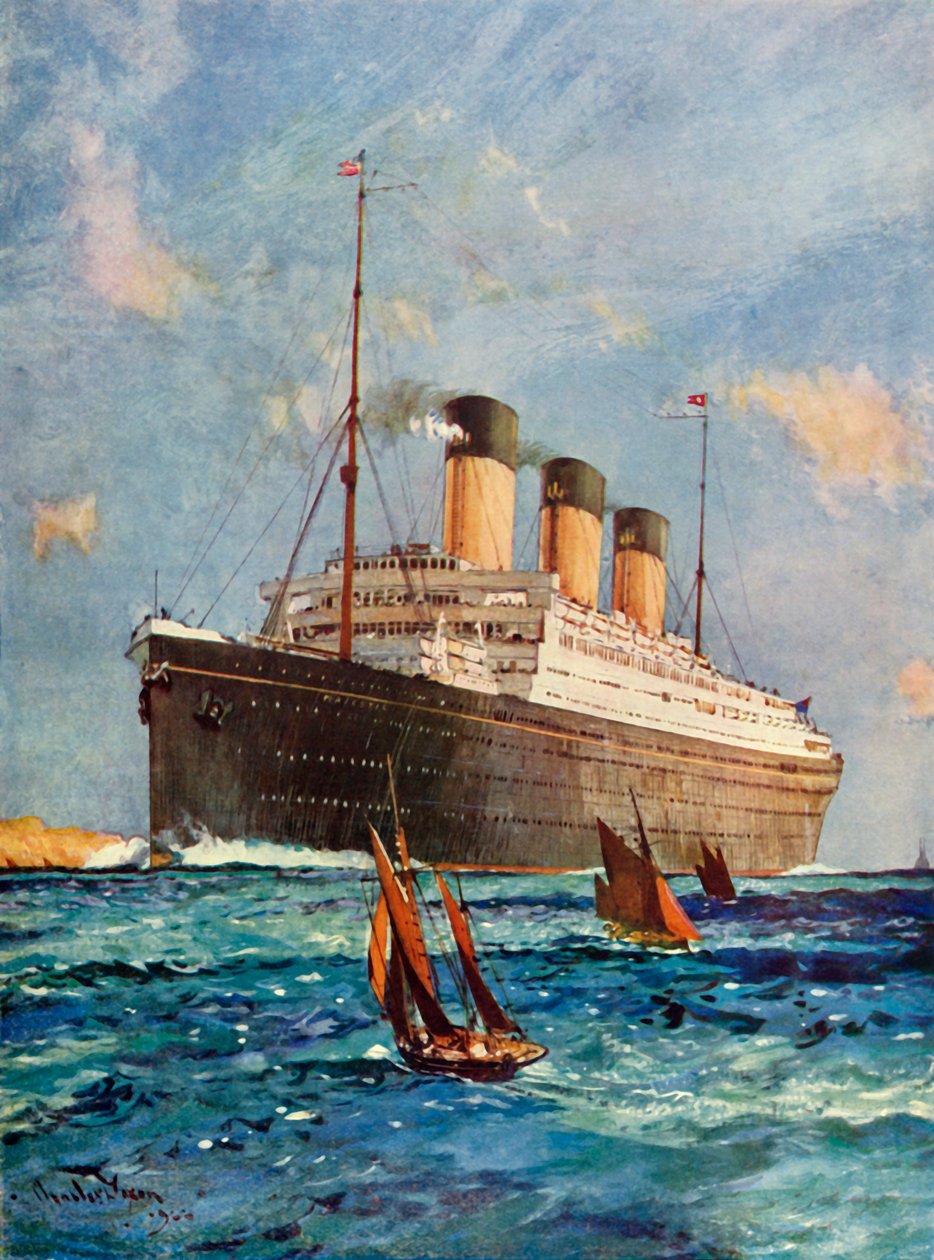 The White Star Liner Majestic, . av Unbekannt