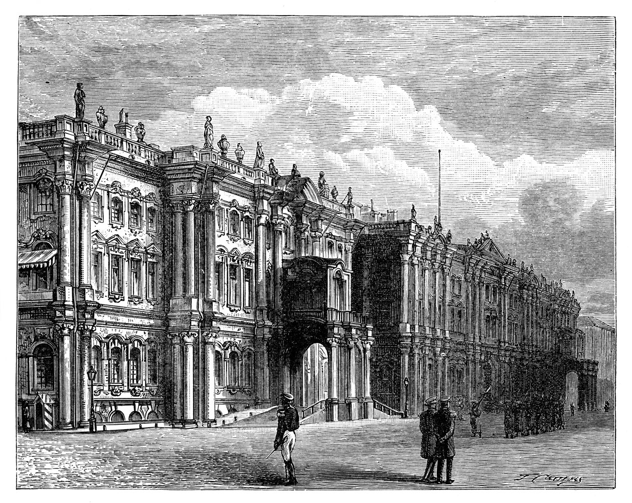 Vinterpalatset, St Petersburg, Ryssland, c1888 av Unbekannt