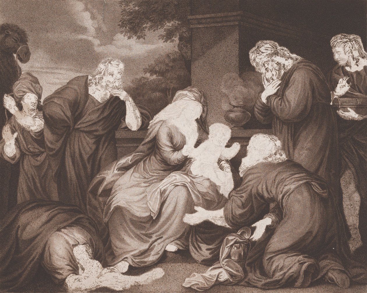 De vise männens offer, 1788. av Unbekannt