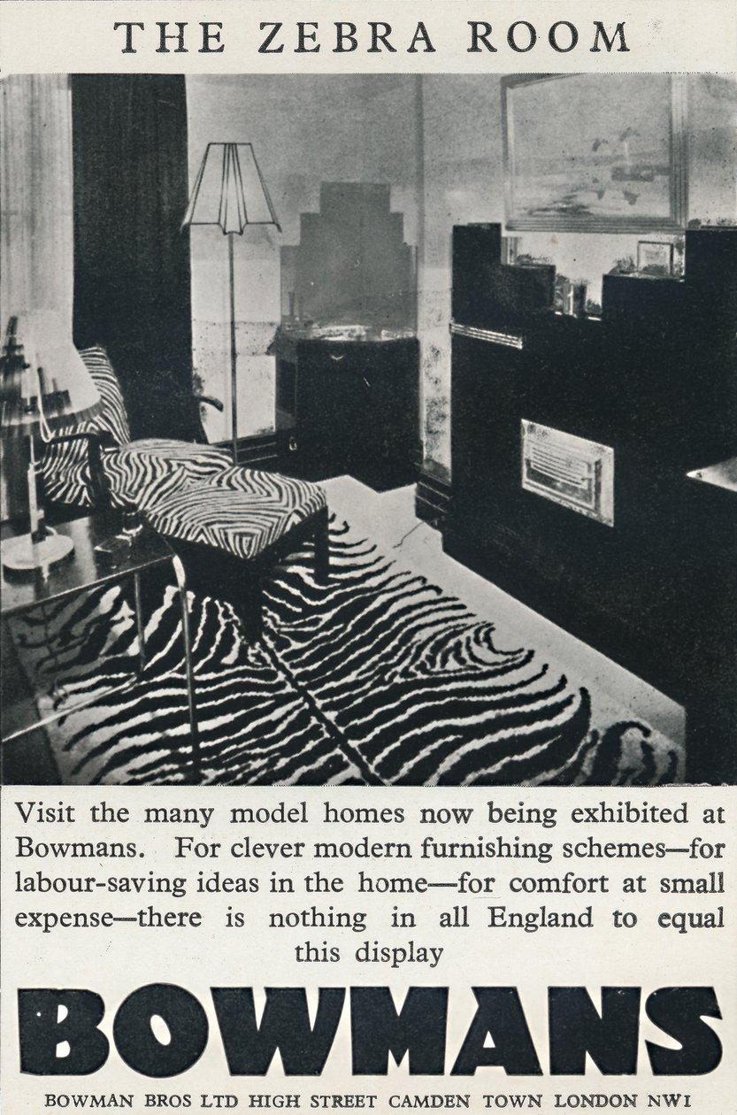 Zebrarummet - Bowmans, 1933 av Unbekannt