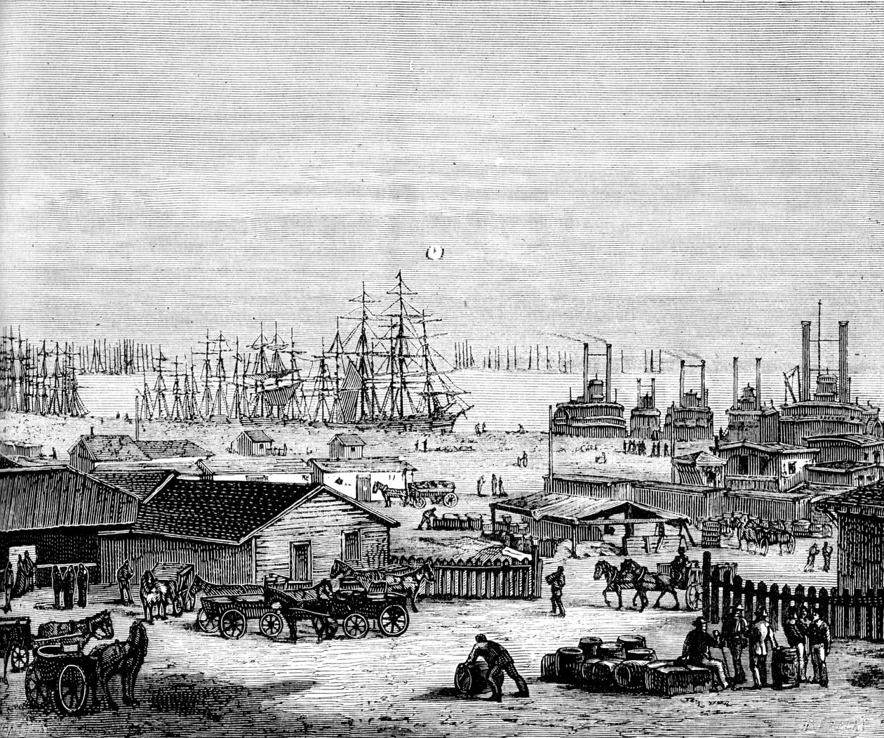 Mississippis stränder, c1860-talet c1880 av Unbekannt