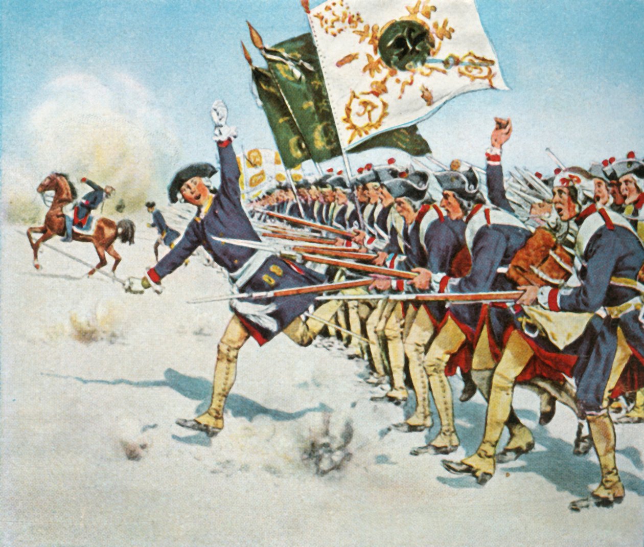 Slaget vid Mollwitz, 11 april 1741, 1936. av Unbekannt